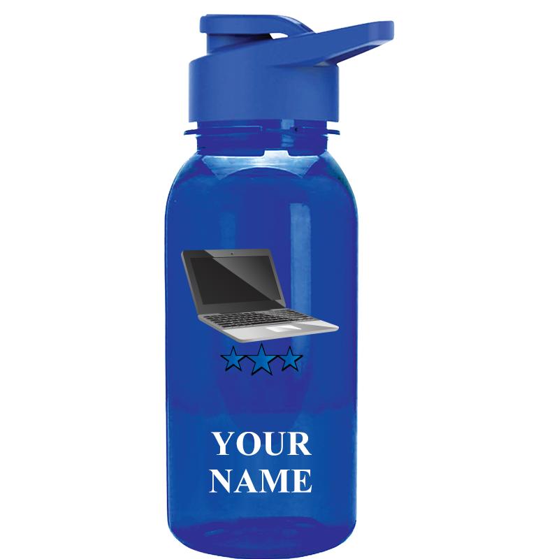 WATER BOTTLE 18OZ BLUE