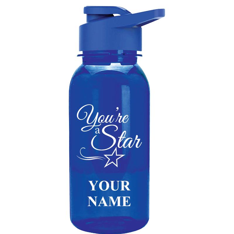 WATER BOTTLE 18OZ BLUE