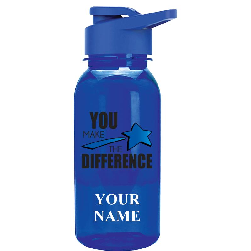 WATER BOTTLE 18OZ BLUE