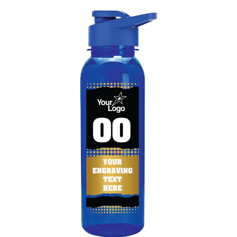 24oz SCHL CLR BLUE WATER BOT