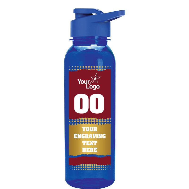 24oz SCHL CLR BLUE WATER BOT