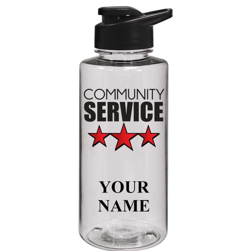 WATER BOTTLE 36OZ CLEAR