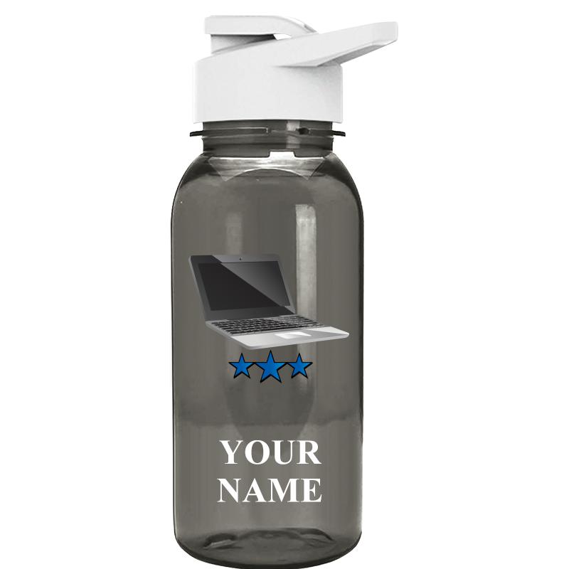 WATER BOTTLE 18OZ GRAY