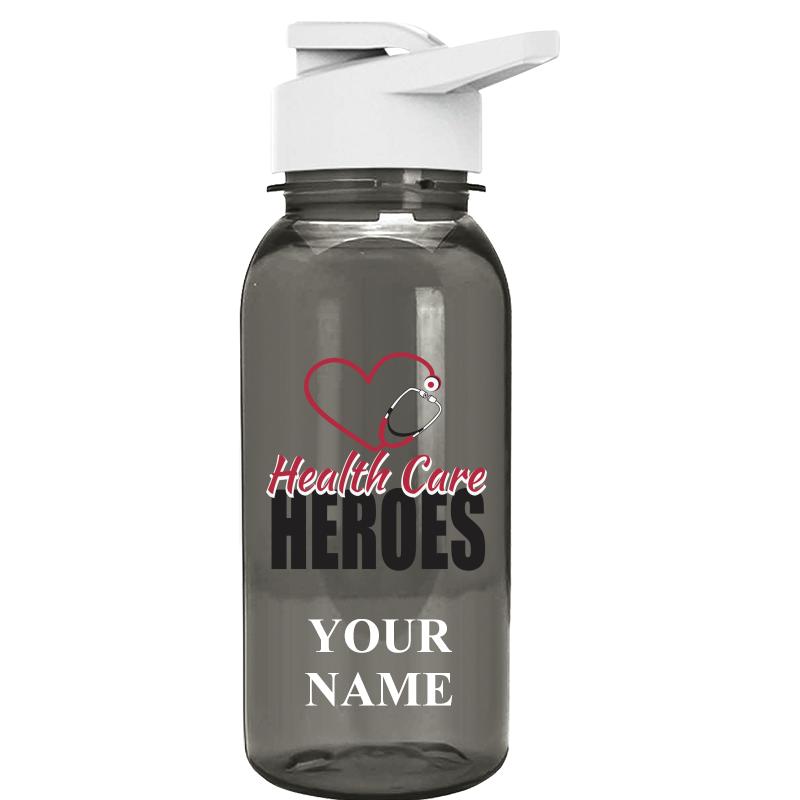 WATER BOTTLE 18OZ GRAY