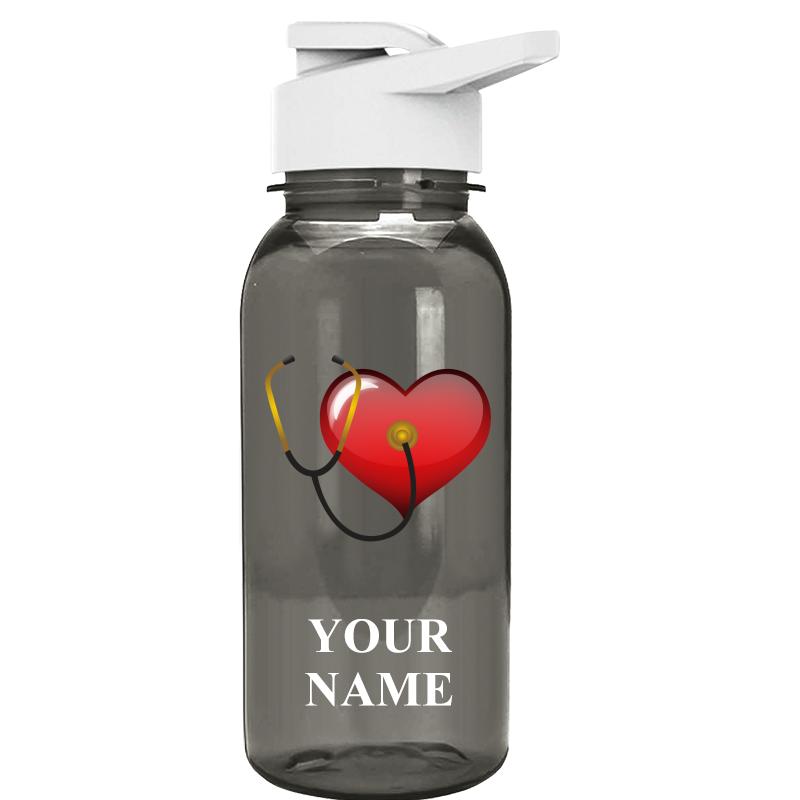 WATER BOTTLE 18OZ GRAY