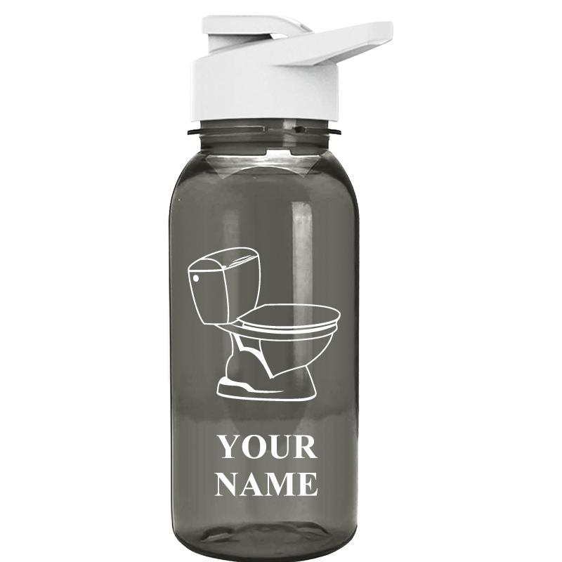 WATER BOTTLE 18OZ GRAY