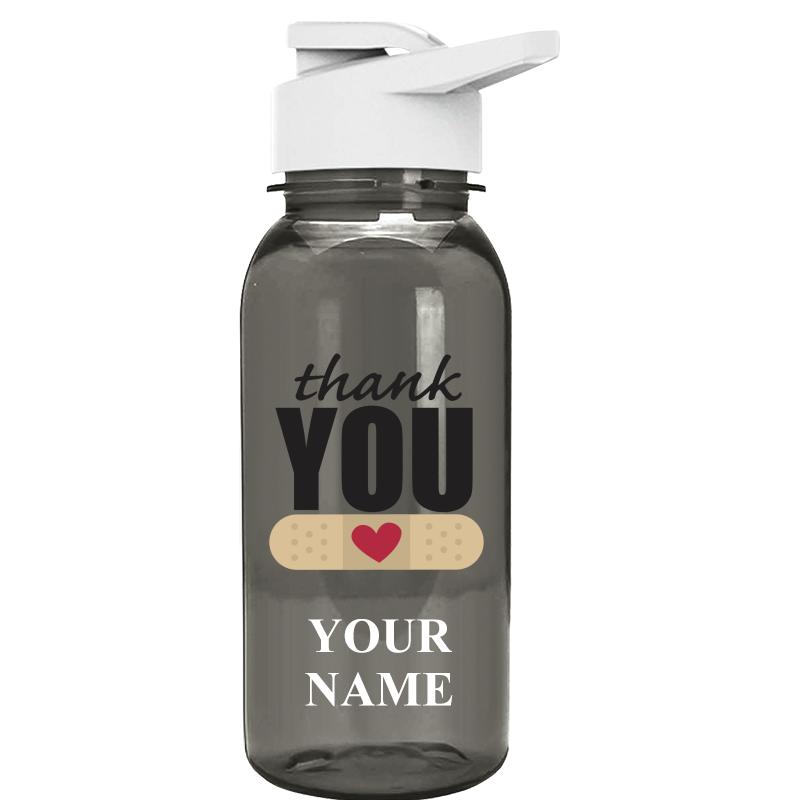 WATER BOTTLE 18OZ GRAY