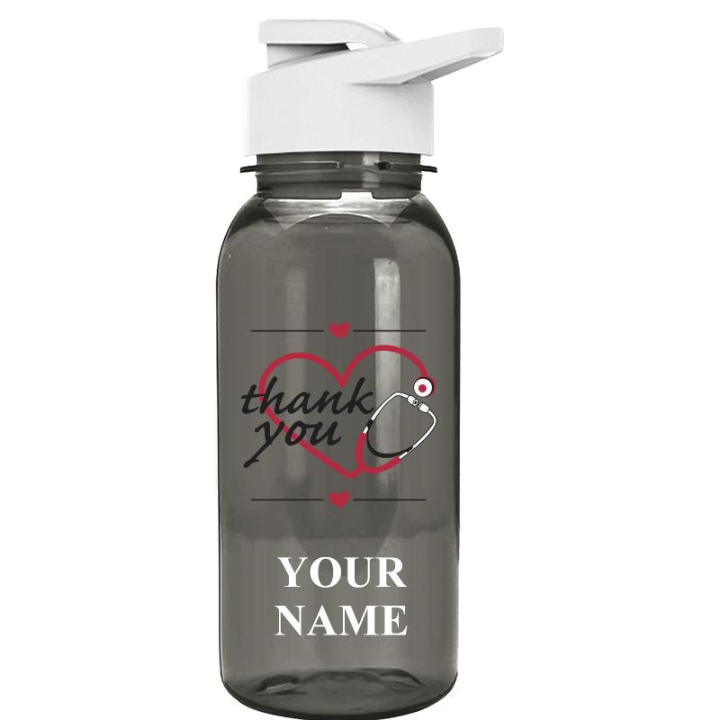 WATER BOTTLE 18OZ GRAY