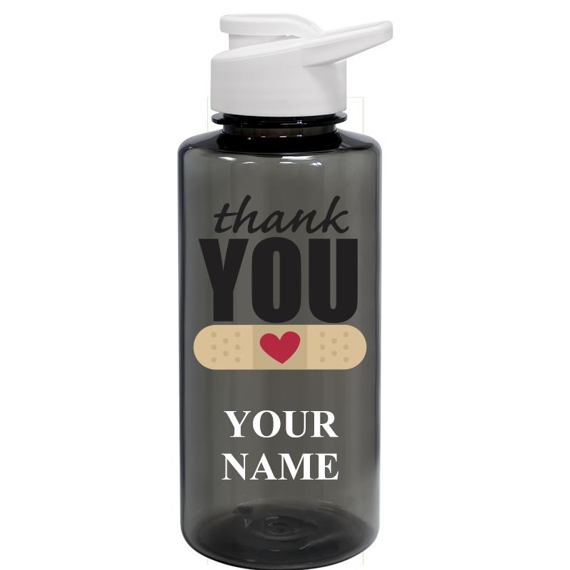 WATER BOTTLE 36OZ GRAY