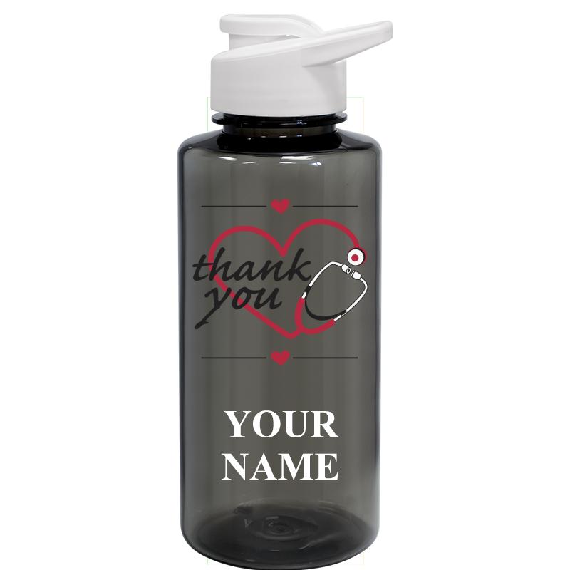 WATER BOTTLE 36OZ GRAY