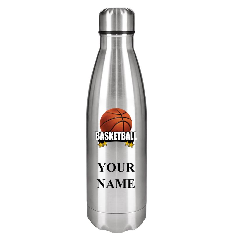SILVER WATER BOTTLE 17 OZ