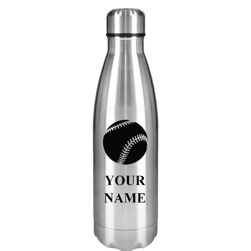 SILVER WATER BOTTLE 17 OZ
