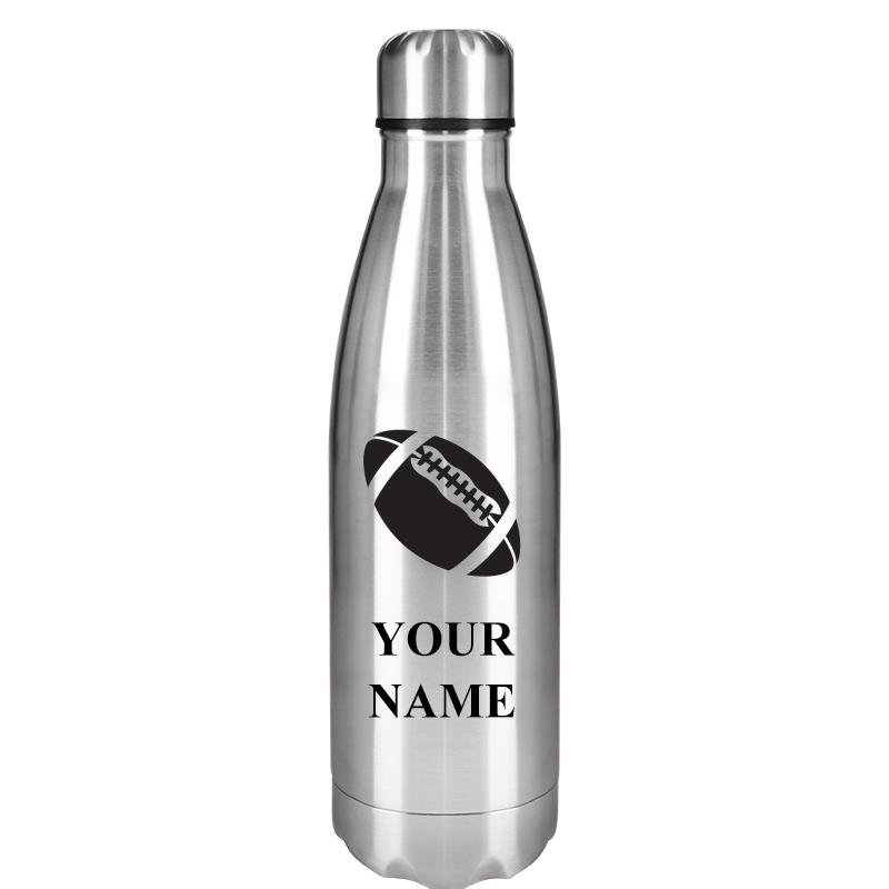 SILVER WATER BOTTLE 17 OZ