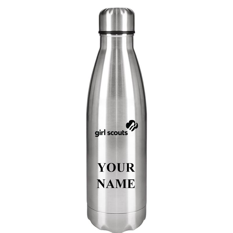 SILVER WATER BOTTLE 17 OZ