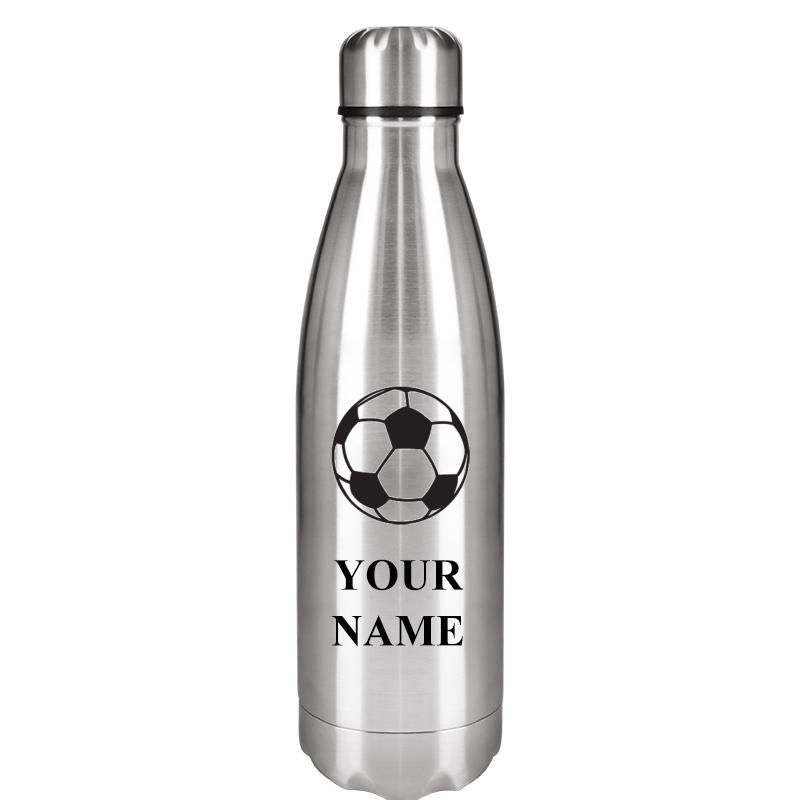 SILVER WATER BOTTLE 17 OZ