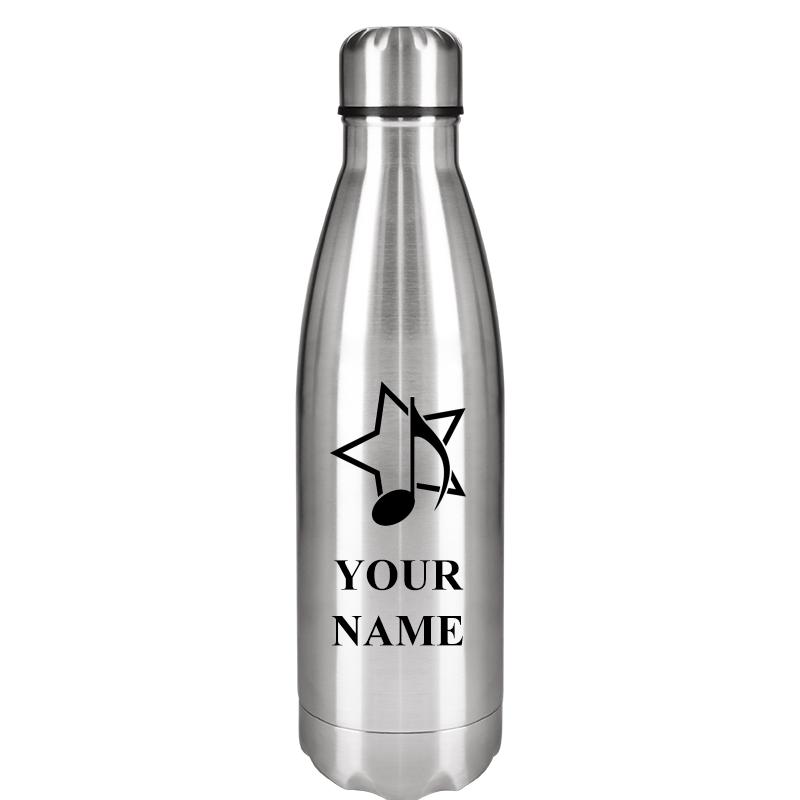 SILVER WATER BOTTLE 17 OZ