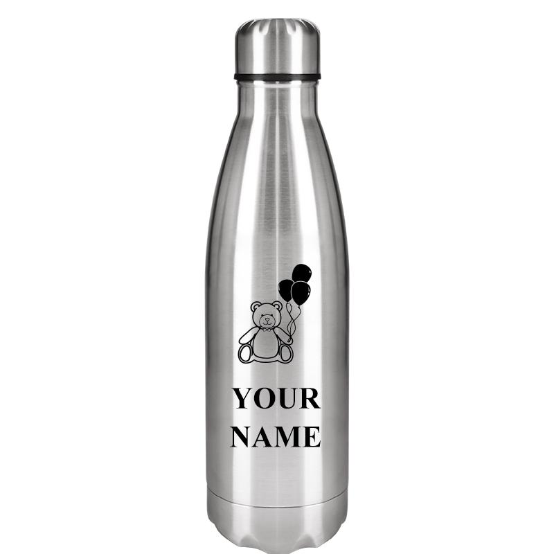 SILVER WATER BOTTLE 17 OZ