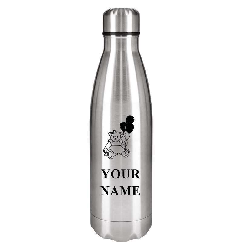 SILVER WATER BOTTLE 17 OZ