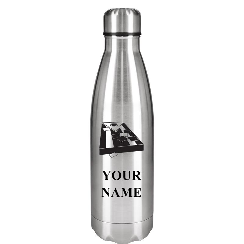 SILVER WATER BOTTLE 17 OZ