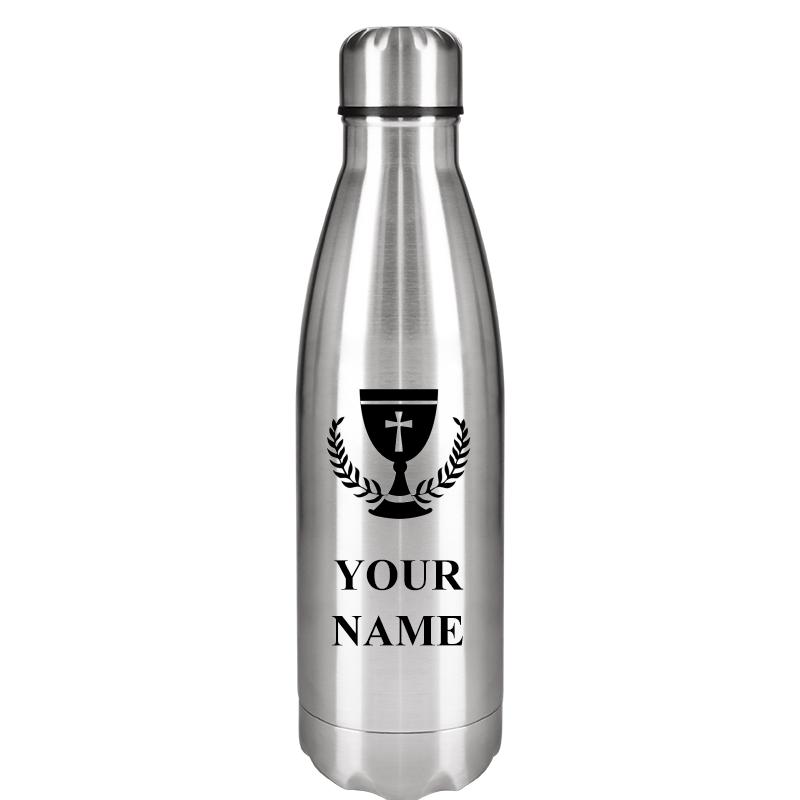 SILVER WATER BOTTLE 17 OZ