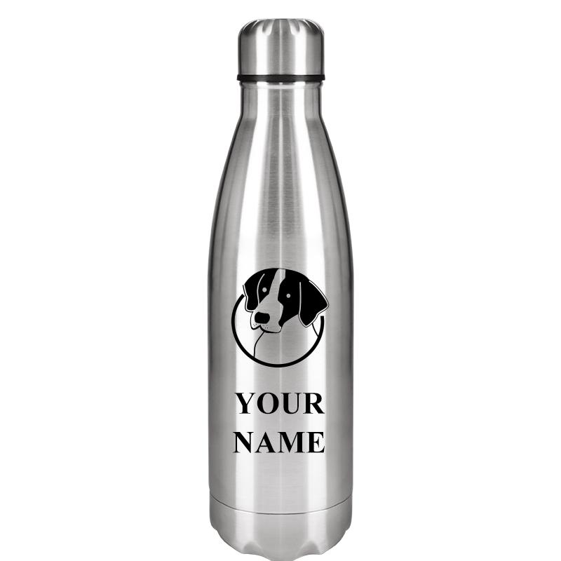 SILVER WATER BOTTLE 17 OZ