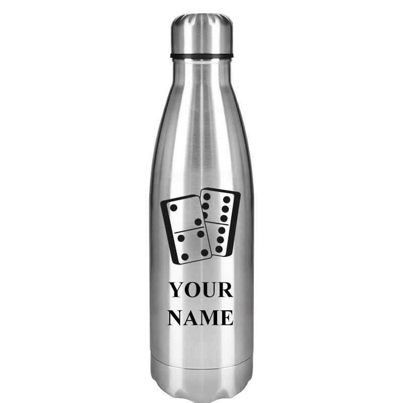 SILVER WATER BOTTLE 17 OZ
