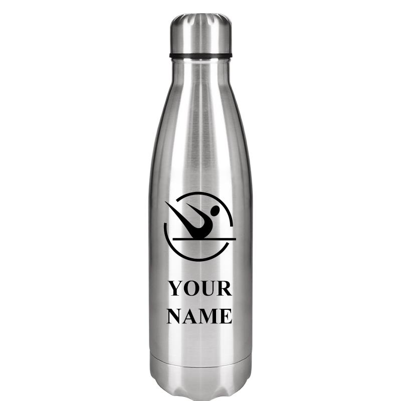 SILVER WATER BOTTLE 17 OZ