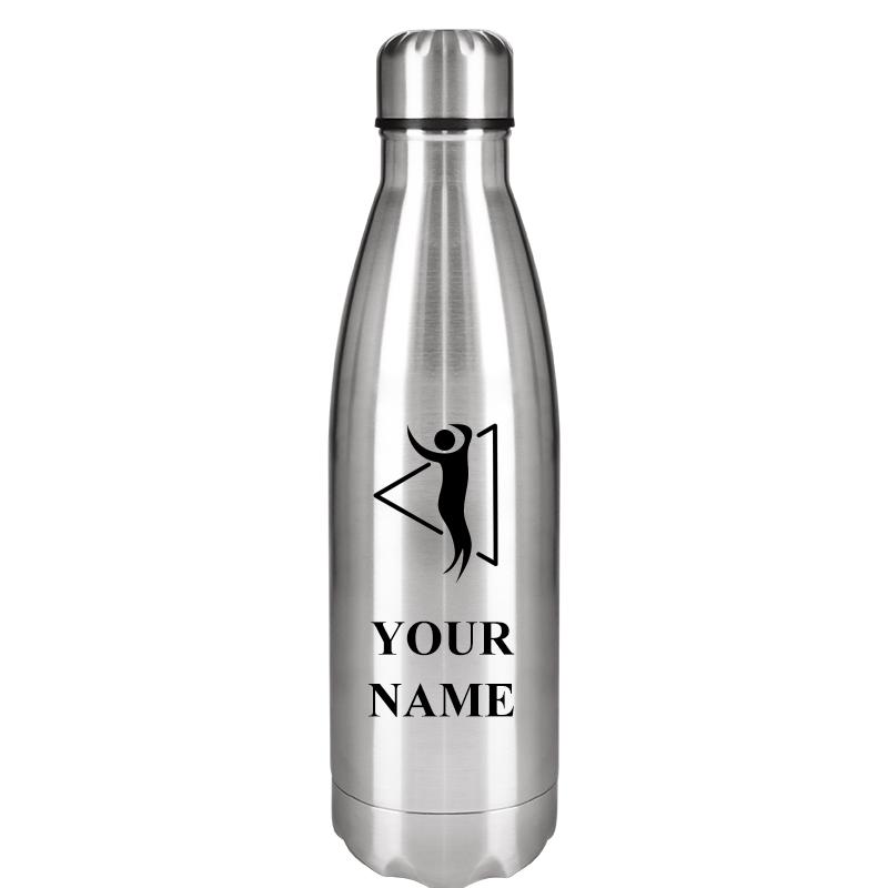 SILVER WATER BOTTLE 17 OZ