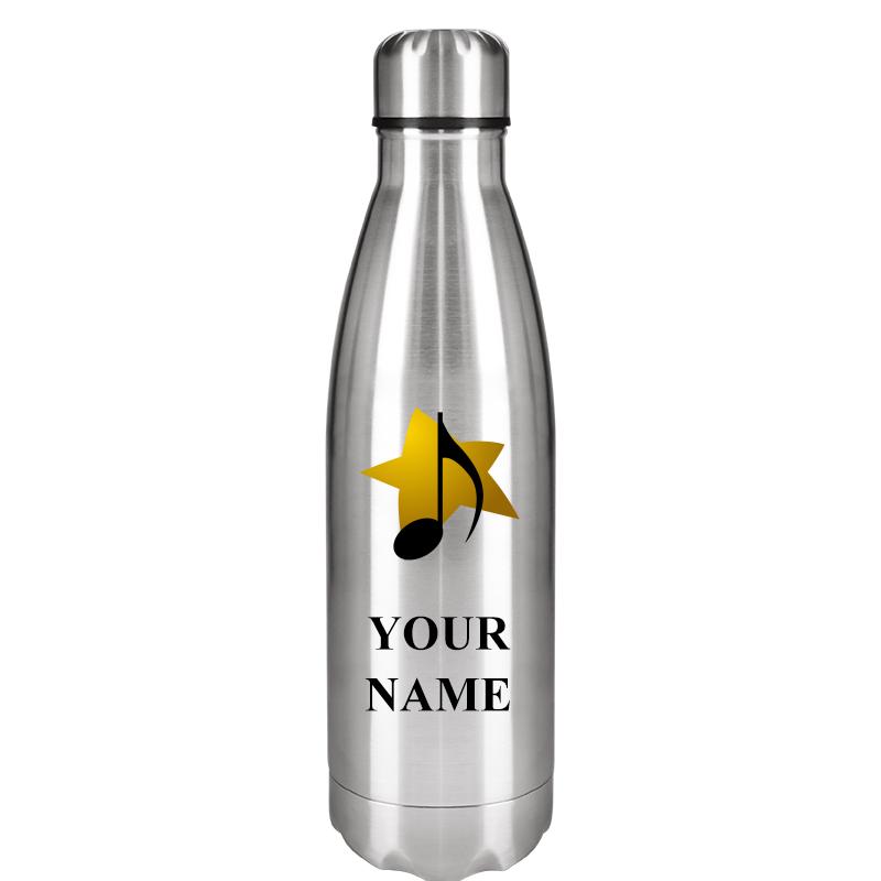 SILVER WATER BOTTLE 17 OZ
