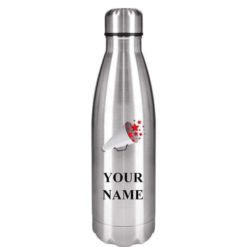SILVER WATER BOTTLE 17 OZ