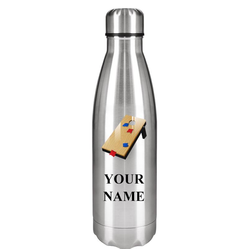 SILVER WATER BOTTLE 17 OZ