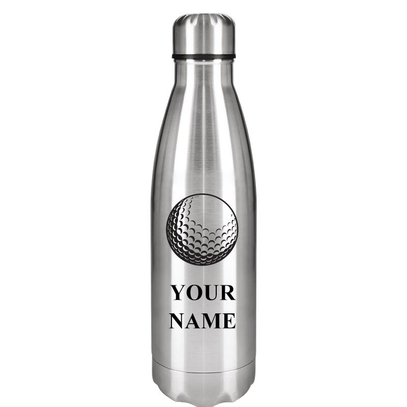 SILVER WATER BOTTLE 17 OZ