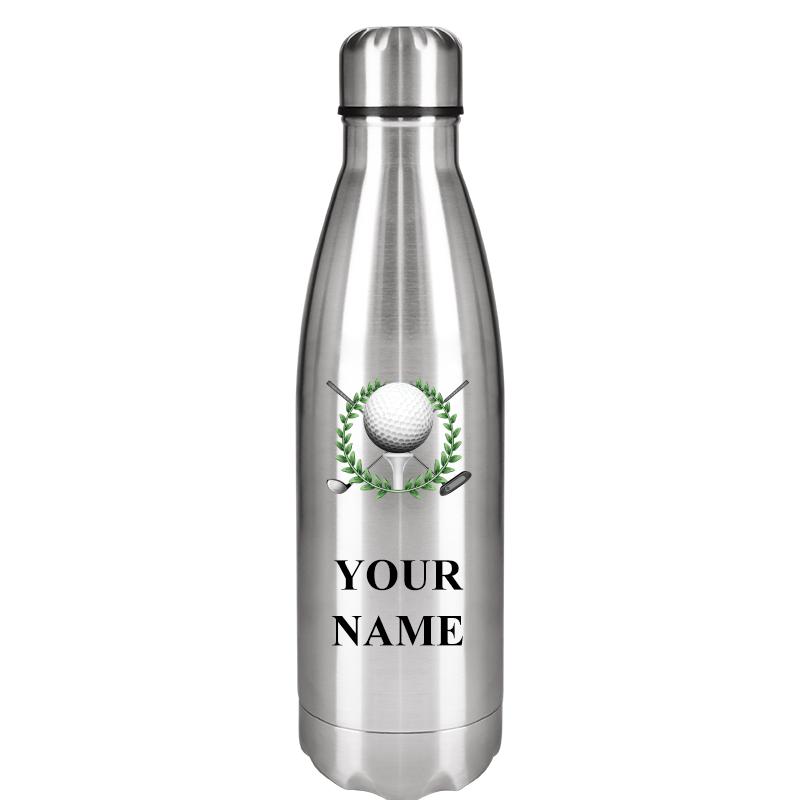 SILVER WATER BOTTLE 17 OZ