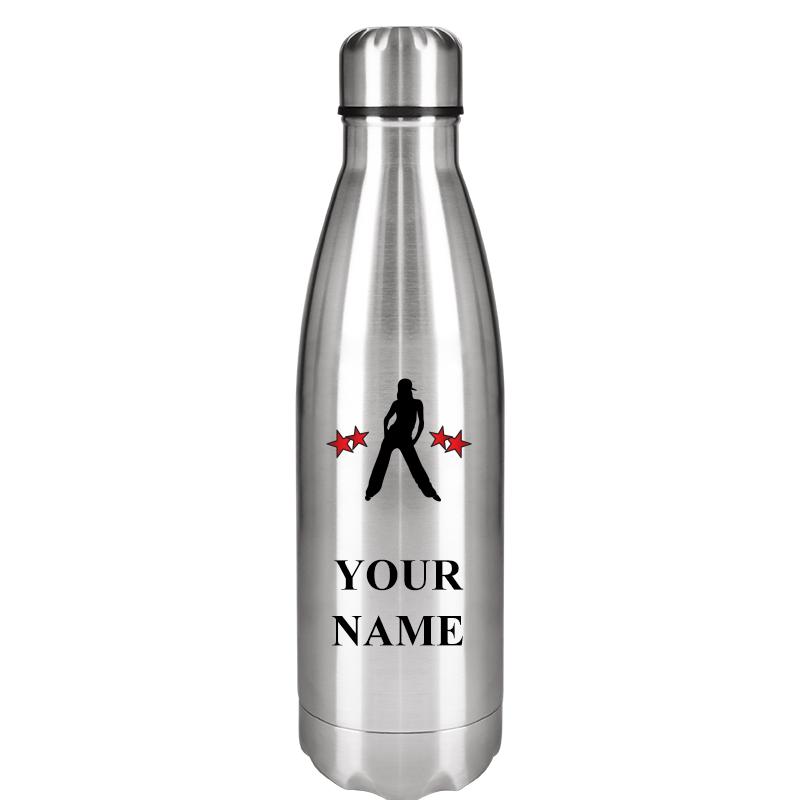 SILVER WATER BOTTLE 17 OZ