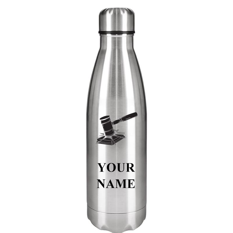 SILVER WATER BOTTLE 17 OZ