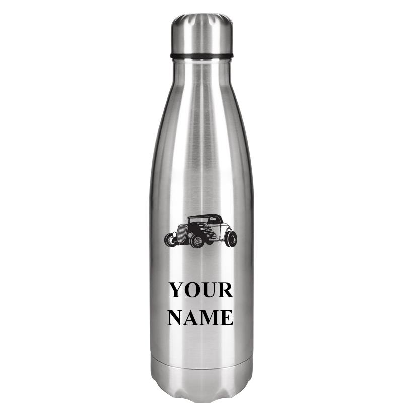 SILVER WATER BOTTLE 17 OZ