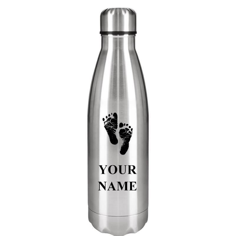 SILVER WATER BOTTLE 17 OZ