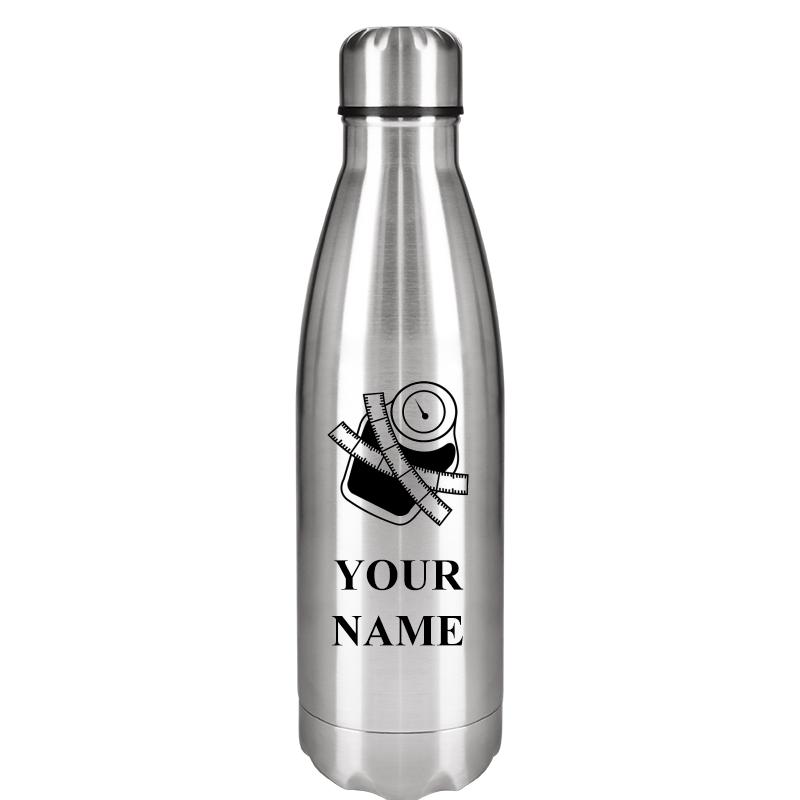 SILVER WATER BOTTLE 17 OZ