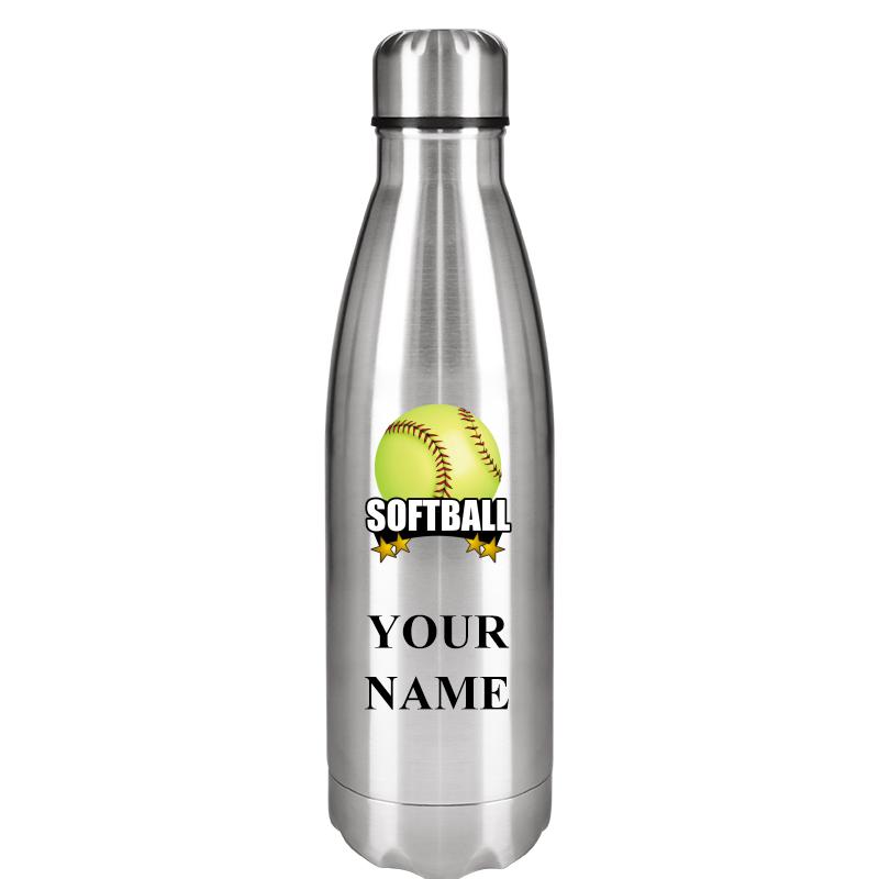 SILVER WATER BOTTLE 17 OZ