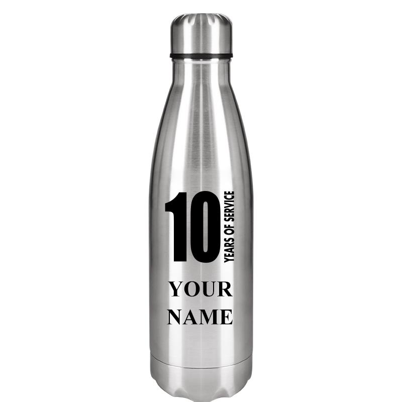 SILVER WATER BOTTLE 17 OZ