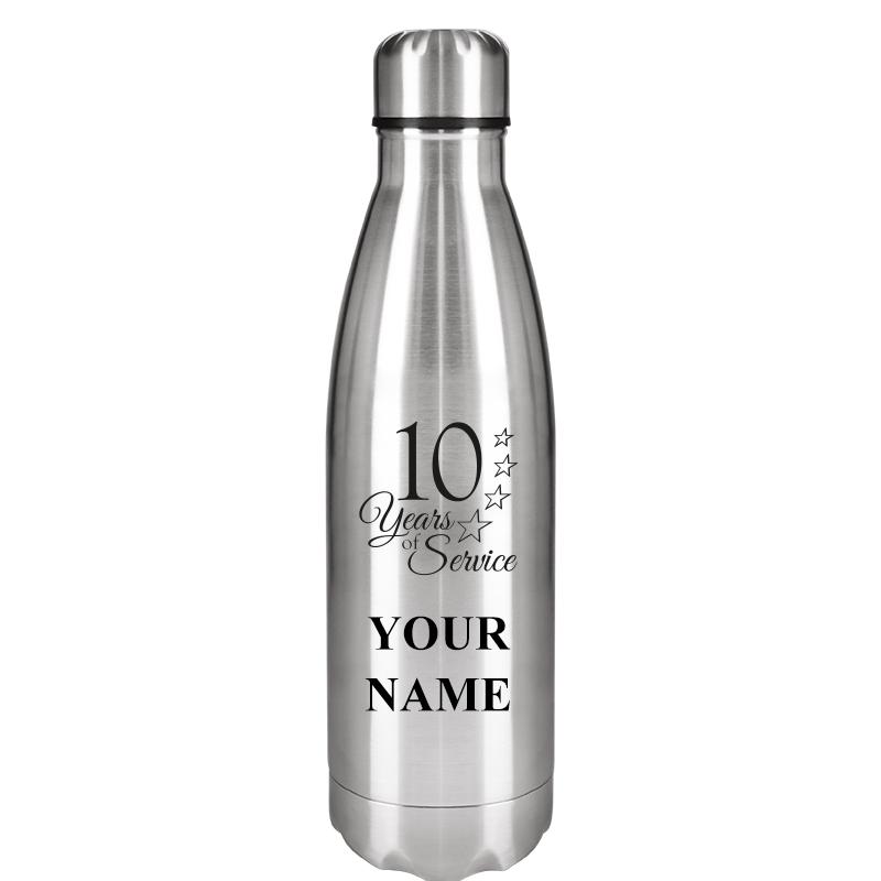 SILVER WATER BOTTLE 17 OZ