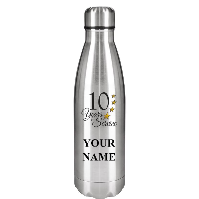 SILVER WATER BOTTLE 17 OZ
