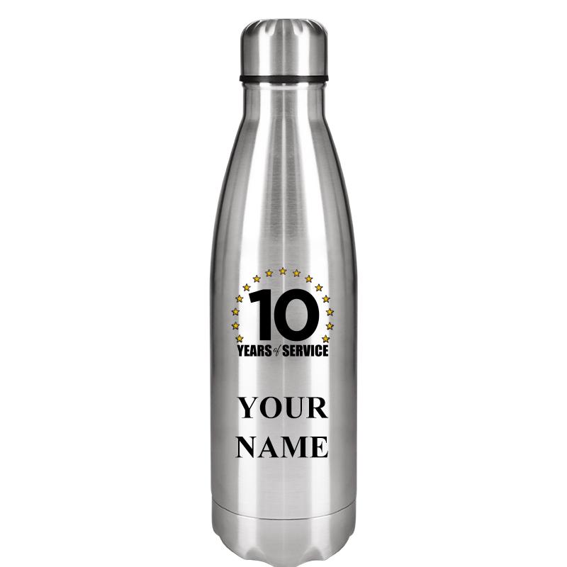 SILVER WATER BOTTLE 17 OZ