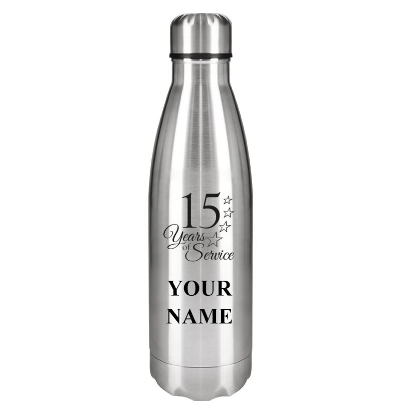 SILVER WATER BOTTLE 17 OZ