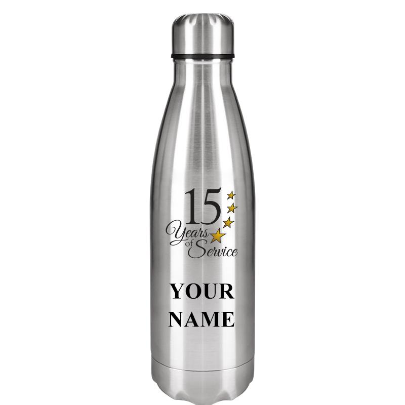 SILVER WATER BOTTLE 17 OZ