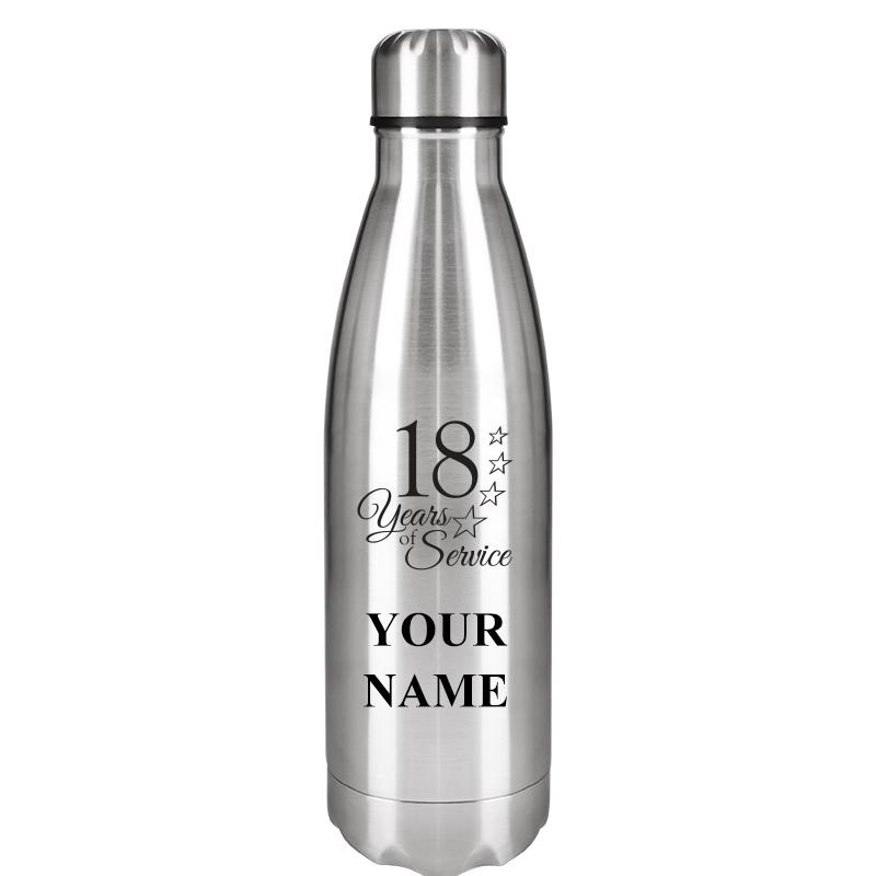 SILVER WATER BOTTLE 17 OZ