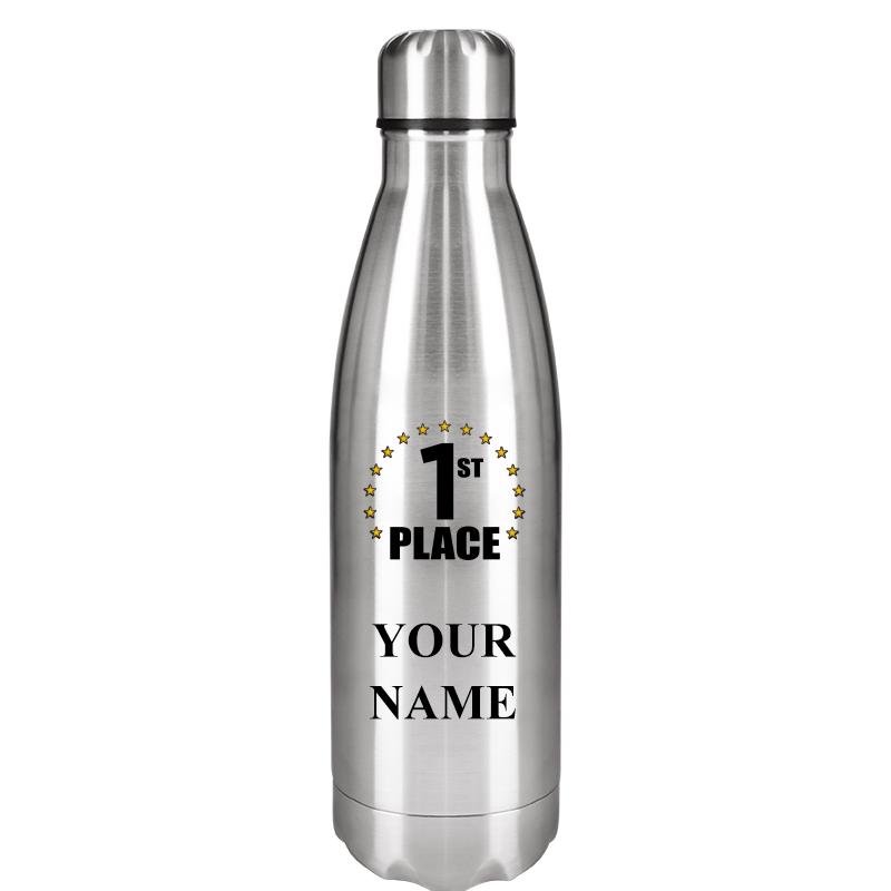 SILVER WATER BOTTLE 17 OZ