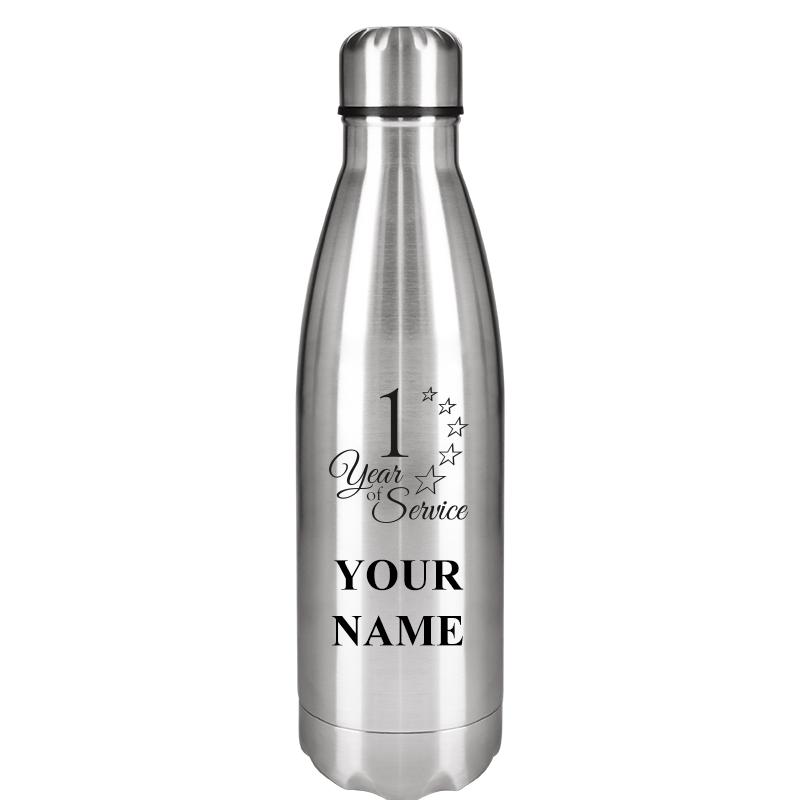 SILVER WATER BOTTLE 17 OZ