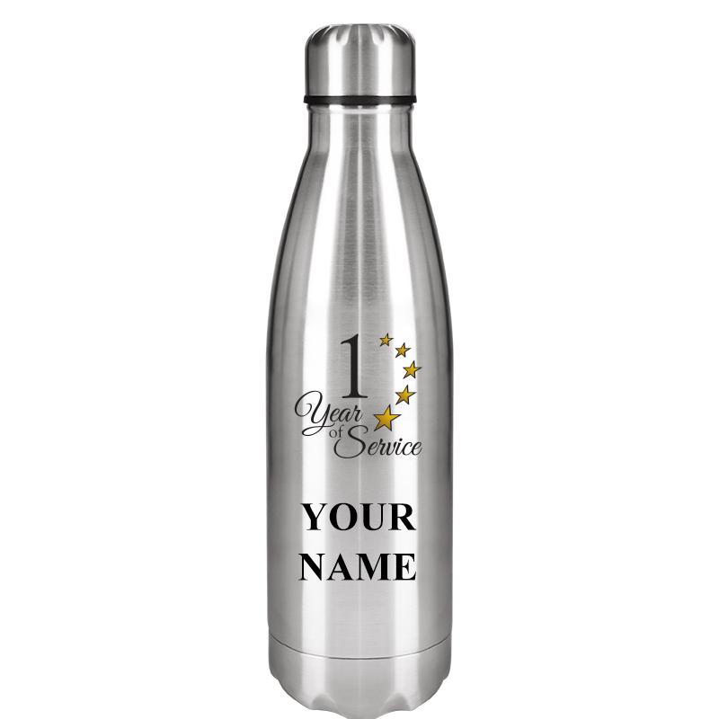 SILVER WATER BOTTLE 17 OZ