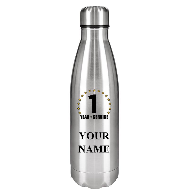 SILVER WATER BOTTLE 17 OZ